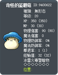 奇怪的蓝蘑菇 Tooltip