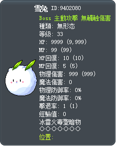 雪兔 Tooltip