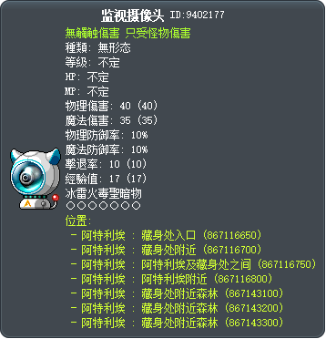 监视摄像头 Tooltip