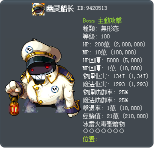 幽灵船长 Tooltip