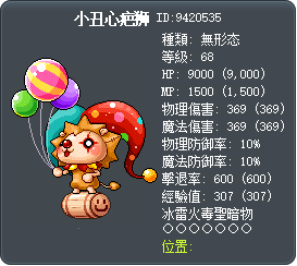 小丑心疤狮 Tooltip