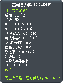 高帽暴力熊 Tooltip