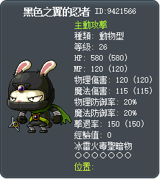 黑色之翼的忍者 Tooltip