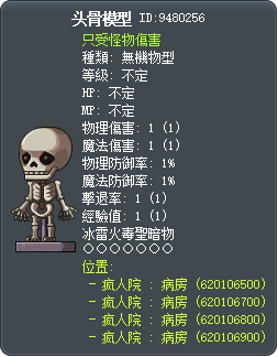 头骨模型 Tooltip