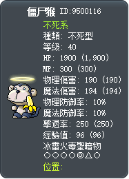 僵尸猴 Tooltip