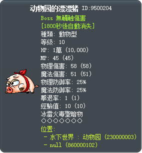 緞帶肥肥(水世界動物園) Tooltip