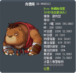 肯德熊 Tooltip