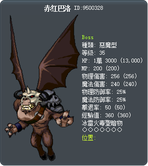 赤红巴洛 Tooltip