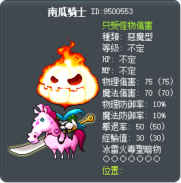 南瓜骑士 Tooltip