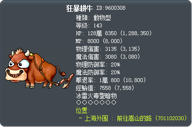 狂暴耕牛 Tooltip