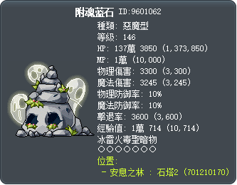 附魂蓝石 Tooltip