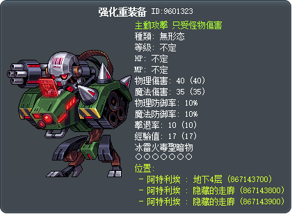 强化重装备 Tooltip