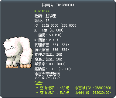白雪人 Tooltip