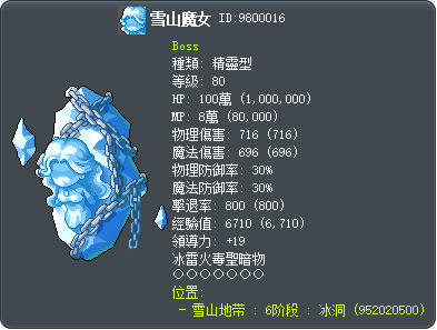 雪山魔女 Tooltip