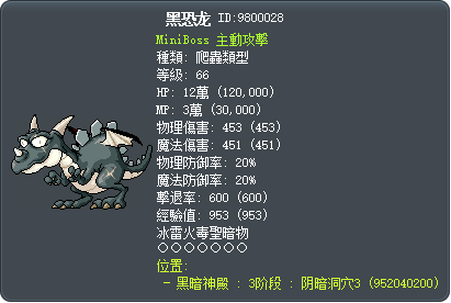 黑恐龙 Tooltip