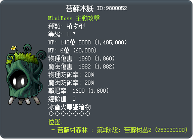 苔藓木妖 Tooltip