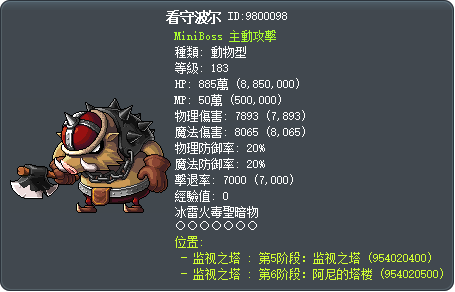 看守波尔 Tooltip