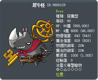犀牛怪 Tooltip