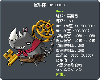 犀牛怪 Tooltip