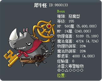犀牛怪 Tooltip
