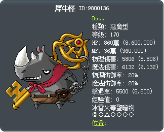 犀牛怪 Tooltip
