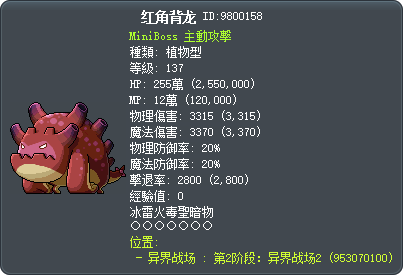 红角背龙 Tooltip