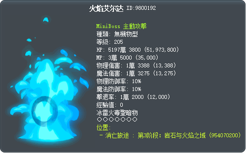 火焰艾尔达 Tooltip