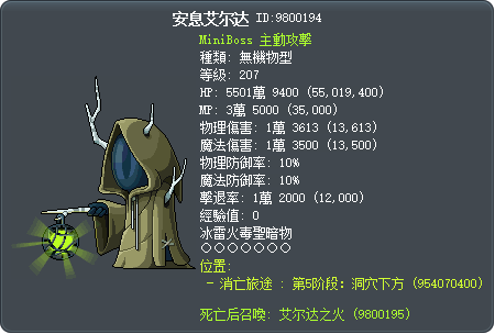 安息艾尔达 Tooltip