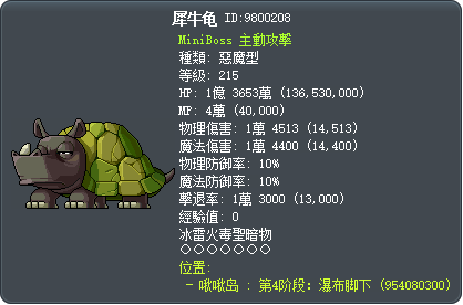 犀牛龟 Tooltip