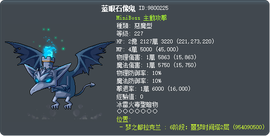 蓝眼石像鬼 Tooltip
