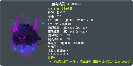 剧毒精灵 Tooltip