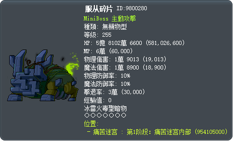 服从碎片 Tooltip