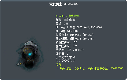 沉默骑士 Tooltip