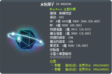 永恒原子 Tooltip