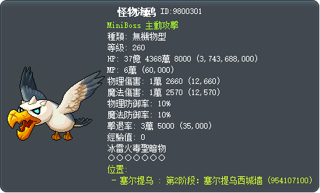 怪物海鸥 Tooltip