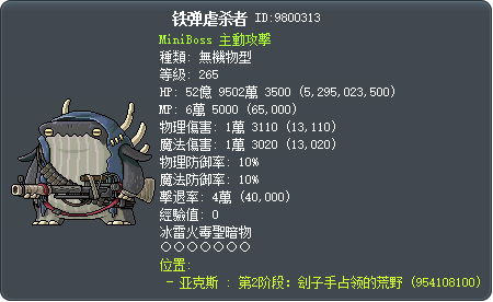 铁弹虐杀者 Tooltip