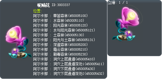 呢喃花 Tooltip