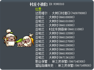 村庄小孩们 Tooltip