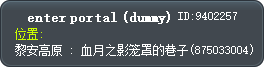 enter portal (dummy) Tooltip