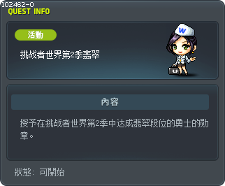 挑战者世界第2季翡翠 Tooltip