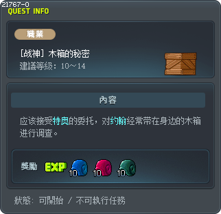 Secrets of the Wooden Box Tooltip