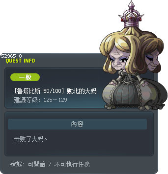 [鲁塔比斯 50/100] 败北的大妈 Tooltip