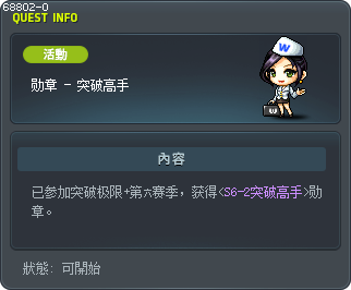勋章 - 突破高手 Tooltip