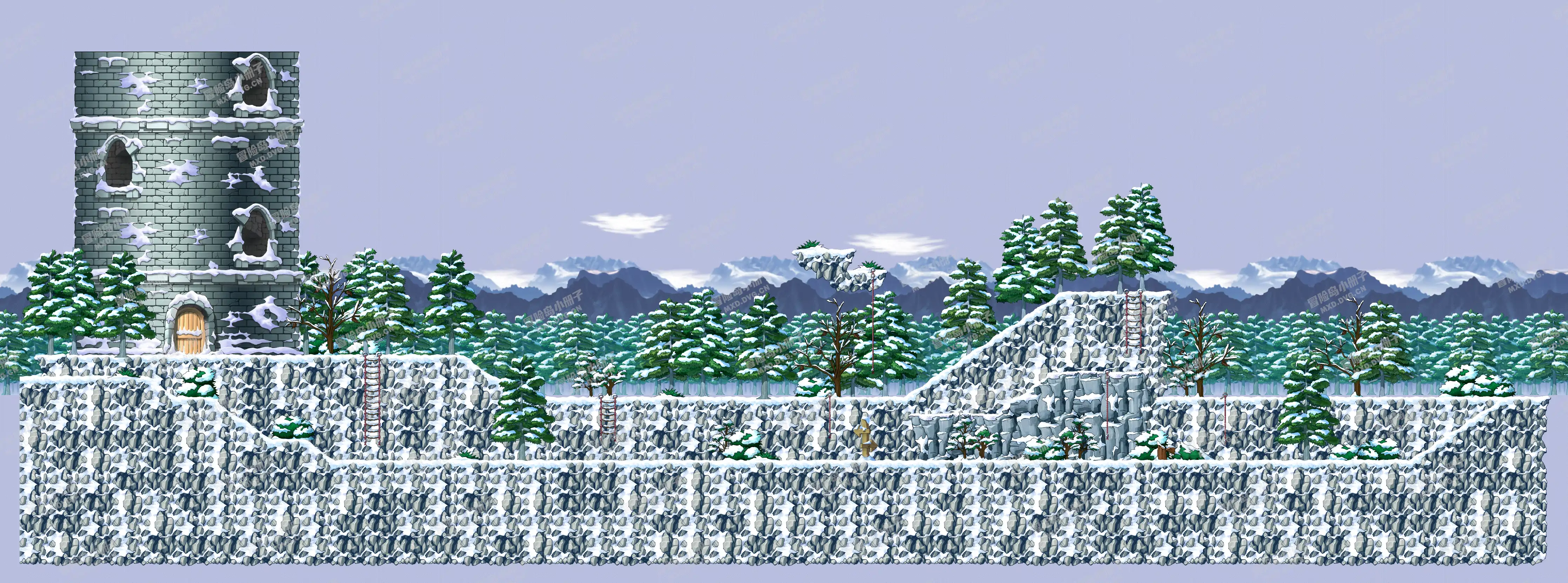 冰雪山丘