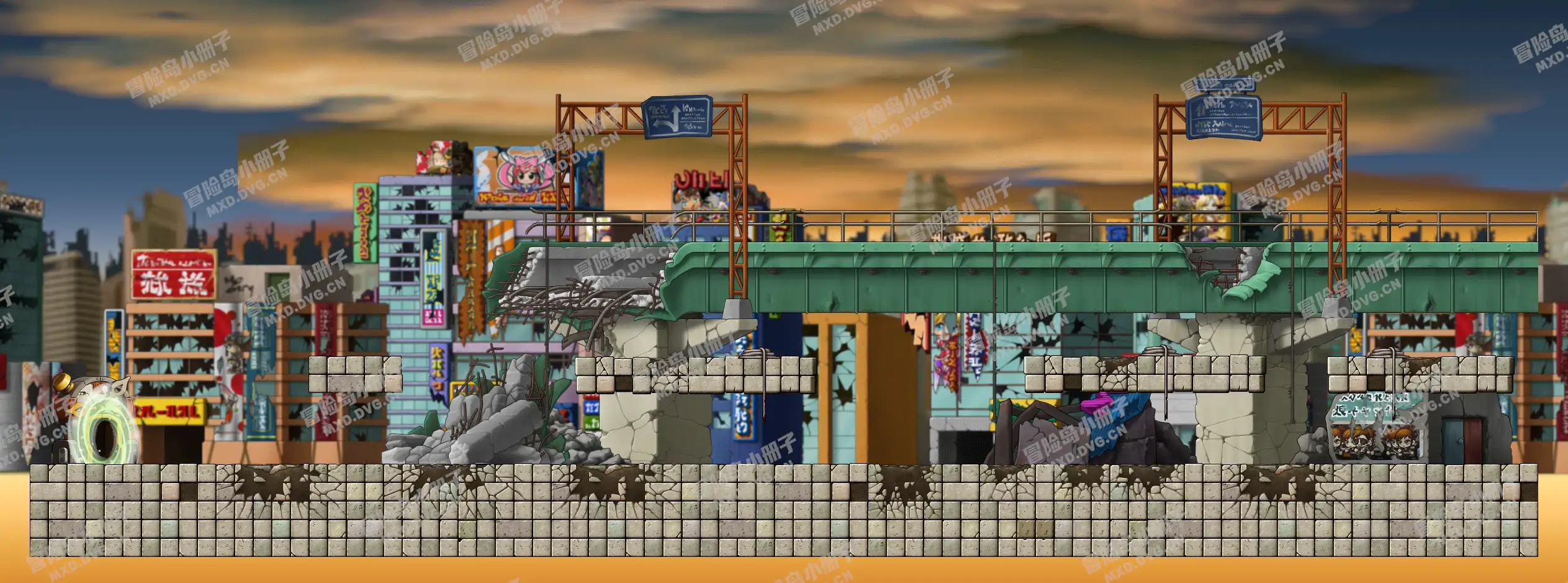 <Year 2215> Bombed City Center Retail District