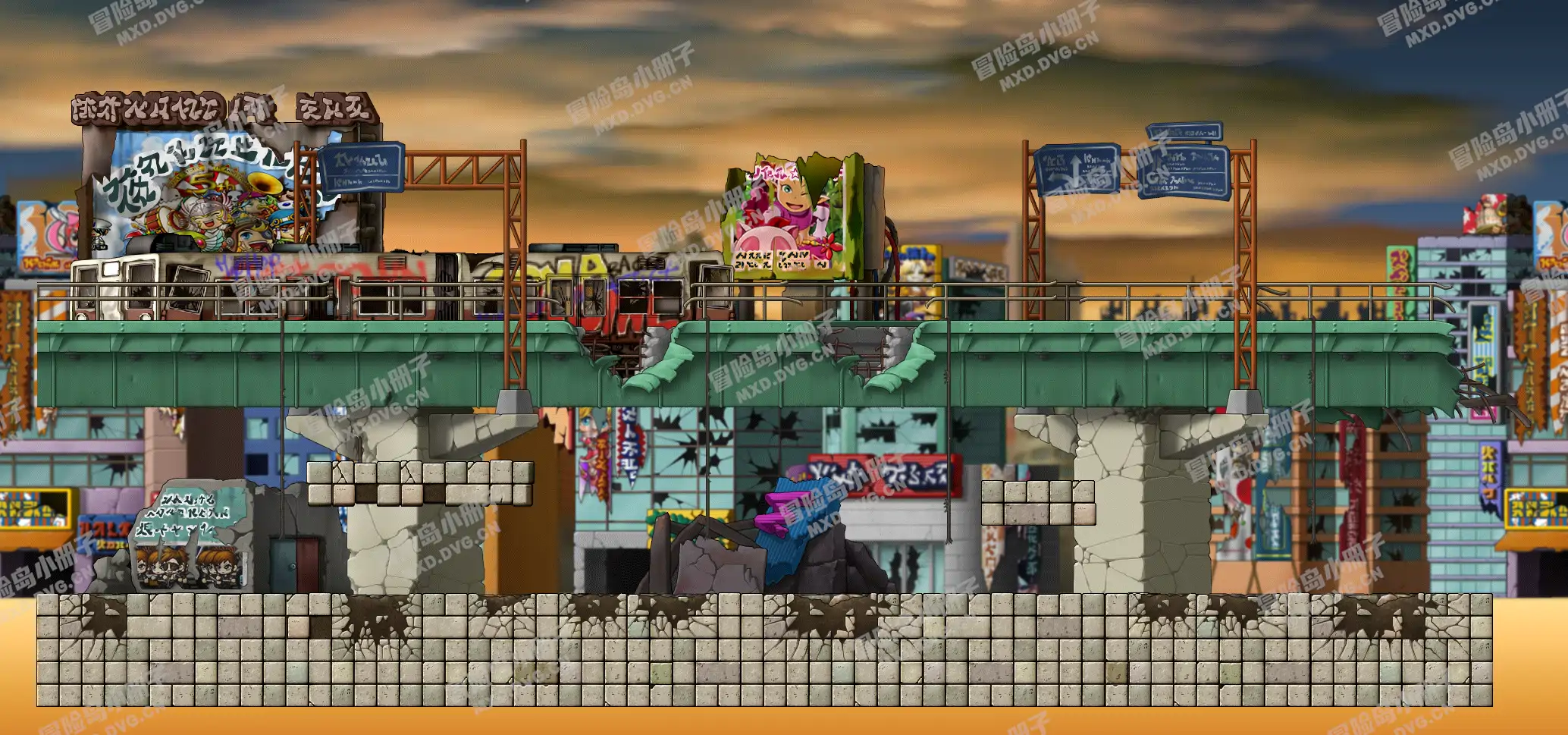<Year 2215> Bombed City Center Shopping District