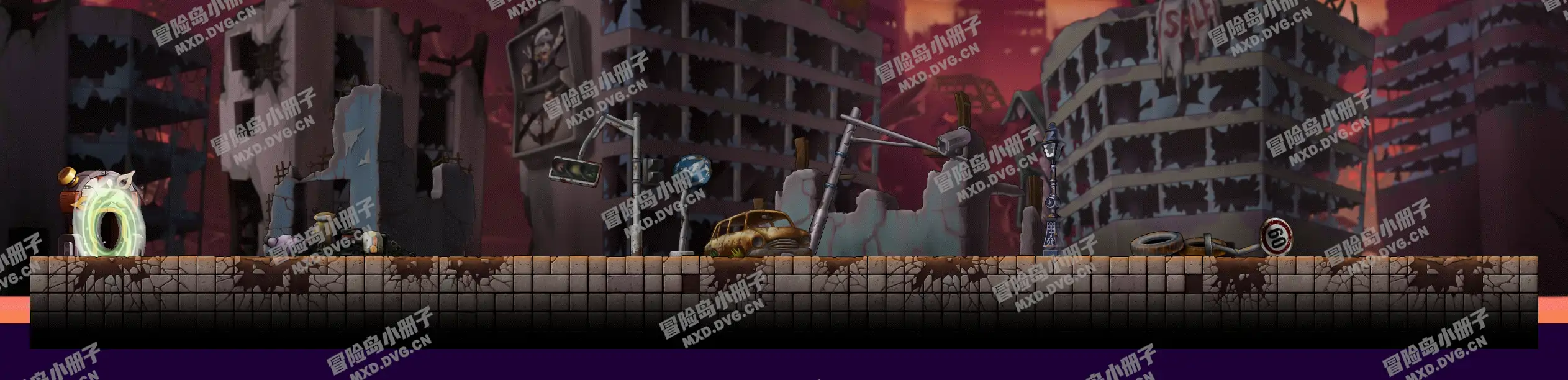 <Year 2216> Ruined City Intersection