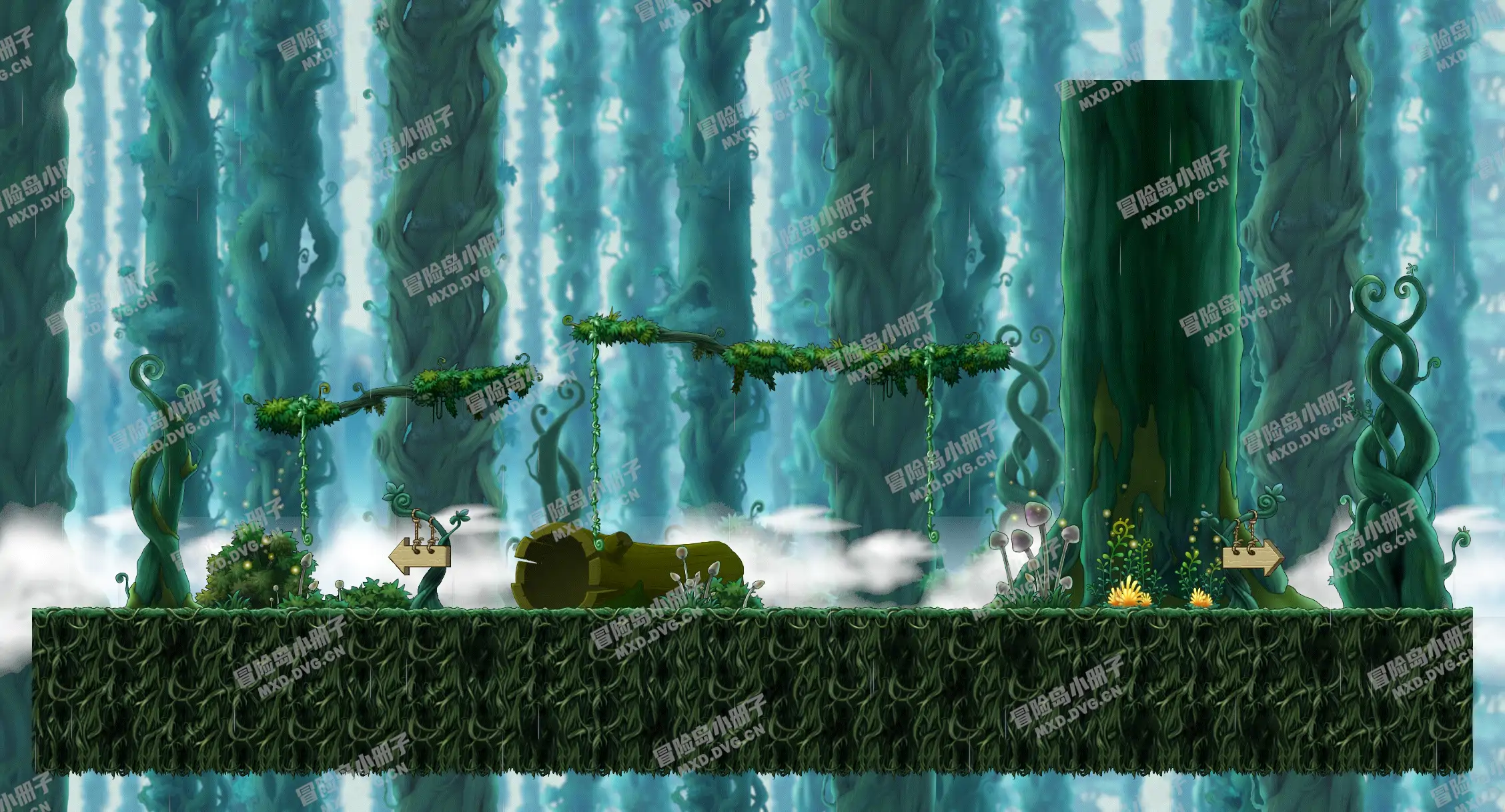 Mossy Tree Forest Entrance