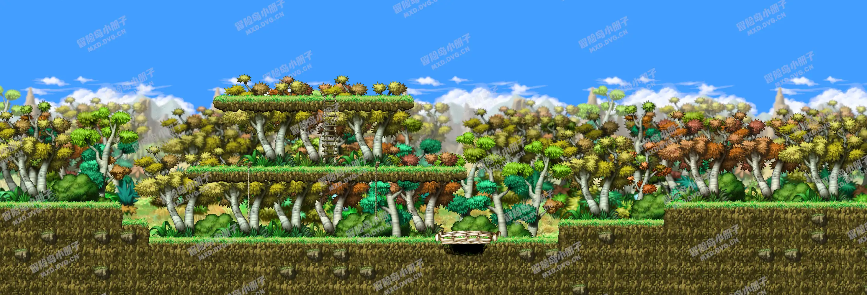 The Blue Mushroom Forest