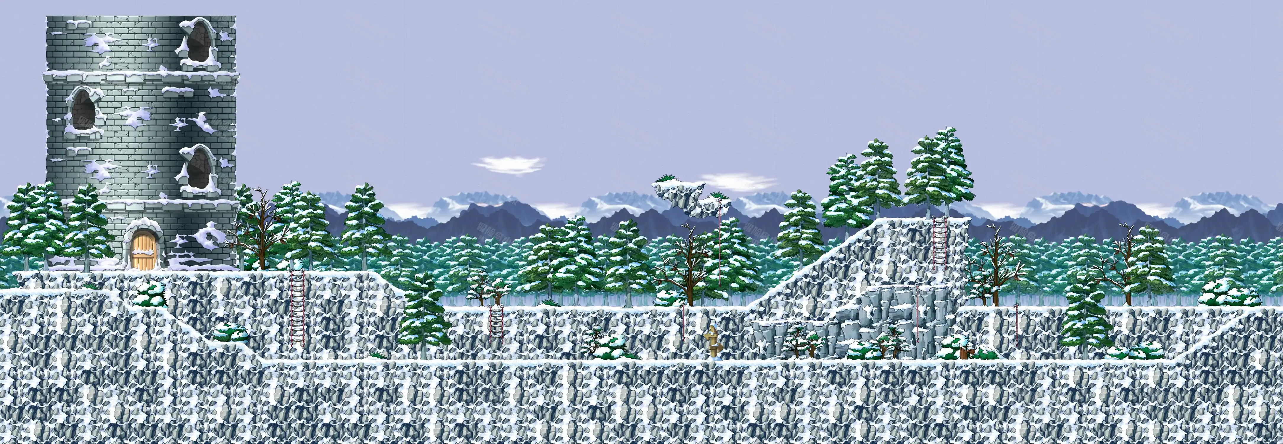 冰雪山丘